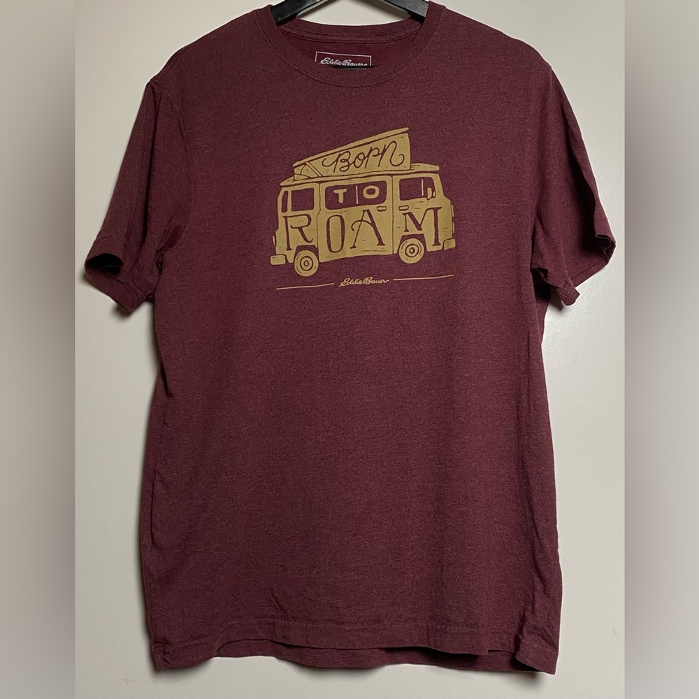 Eddie Bauer Born To Roam Graphic Tee short Sleeve. size Medium